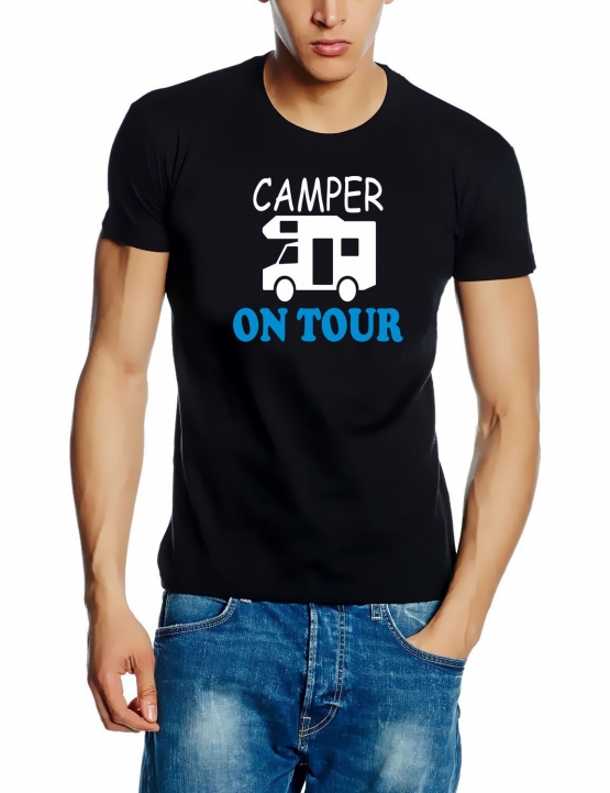 Camper on Tour   T-Shirt Zelten, Wohnmobil, Wohnwagen, Campingplatz S M L XL 2XL 3XL 4XL 5XL