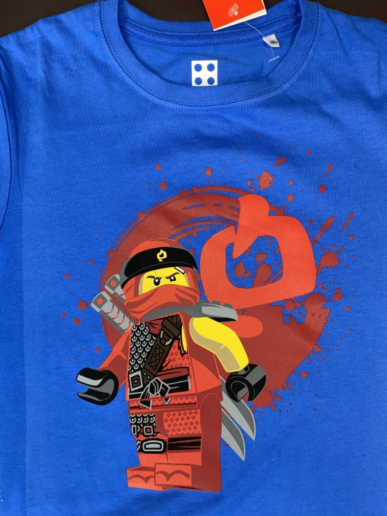 Lego Ninjago Kinder T-Shirt blau Q Jungen + Mädchen Gr. 104 116 128 140 Lego Wear original Bausteine Kleidung