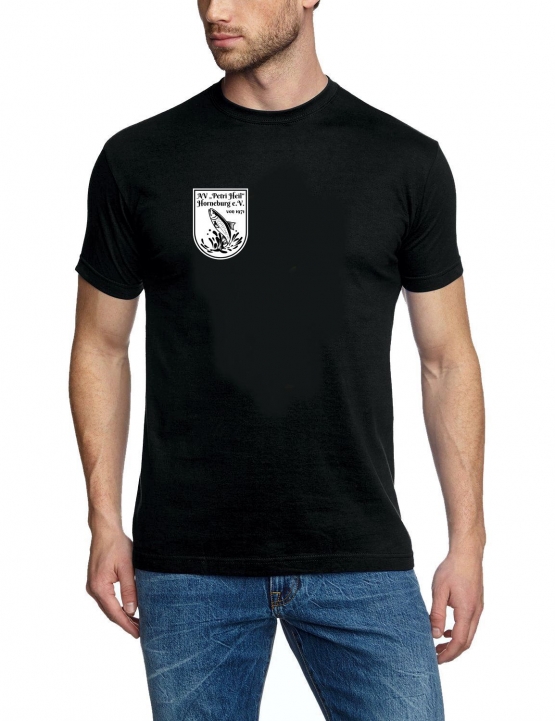 AV Horneburg T-Shirt Schwarz druck in weiß vorne klein hinten Wappen groß