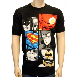 Justice League - Superhelden T-Shirt - Schwarz, GR.XL oder XXL