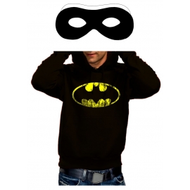 BATMAN Kostüm mit Maske Sweatshirt mit Kapuze Sweatshirt Kostüm 