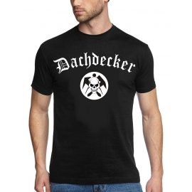 DACHDECKER roofing skull T-Shirt oder Kapuzensweatshirt, schwarz