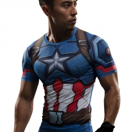 Captain America CA Sublimated civil war Logo Marvel Comics -  T-Shirt, GR.S M L XL XXL