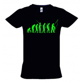 ANGELN - FISCHEN  Evolution Kinder T-Shirt Kids Gr.128 - 164 cm