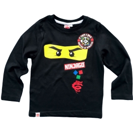 NINJAGO LEGO Ninja Langarm T-Shirt Original Schwarz 4 6 8 10 Jahre 104 116 128 140 cm