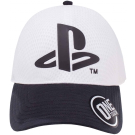 Playstation Baseball Cap Logo Seamless Nue offiziell Grau Curved Bill Snapback weiss-schwarz