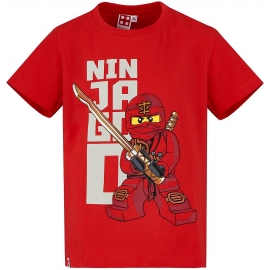 Lego Ninjago Kinder T-Shirt Rot NINJAGO Schwert Jungen + Mädchen Gr. 104 116 128 140 Lego Wear original. Auf Wunsch mit Name des Kindes personalisiert.