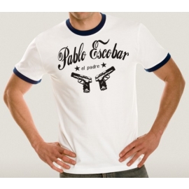 Pablo Escobar el padre RINGER WEISS t-shirt  S M L XL XXL