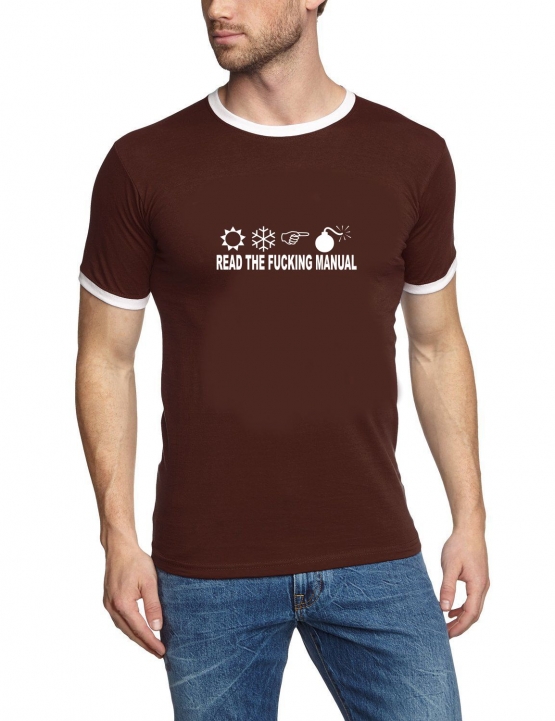 RTFM read the fucking manual RINGER TSHIRT