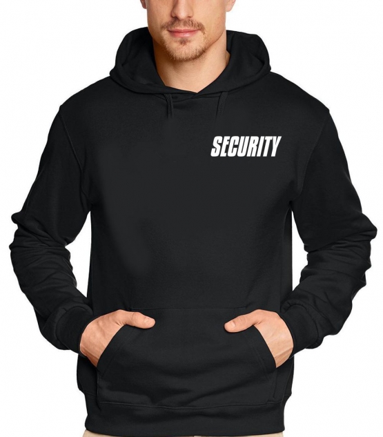 reflektierende Folie S M L XL XXL 3XL 4XL 5XL Coole-Fun-T-Shirts Security Sweatshirt mit Kapuze 