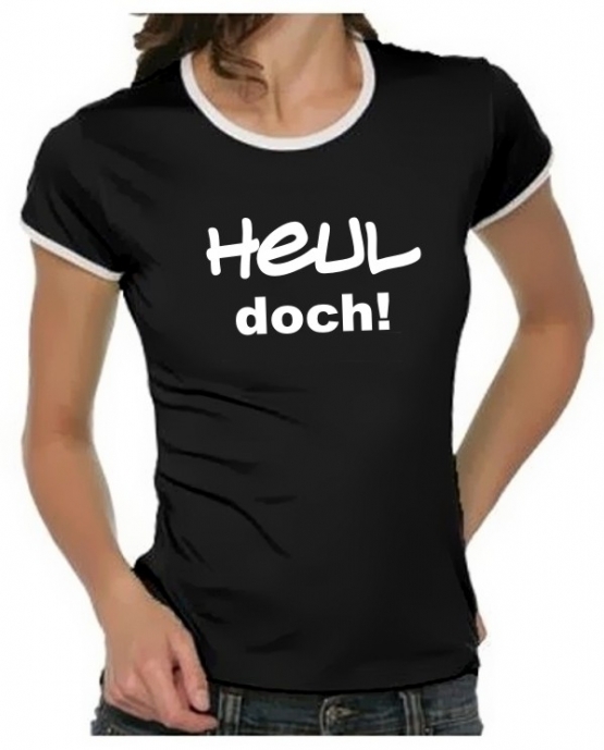 Heul doch Girly Ringer S M L XL T-SHIRT SHIRT