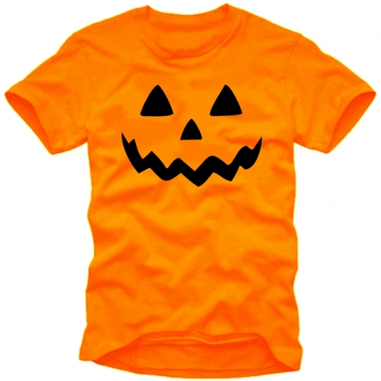 Helloween T-SHIRT Kürbis Kinder + Erwachsene orange