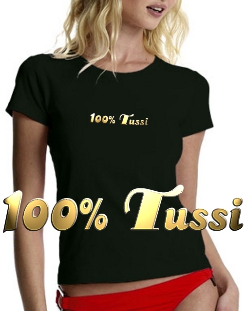 100% TUSSI - T-SHIRT girly schwarz/gold