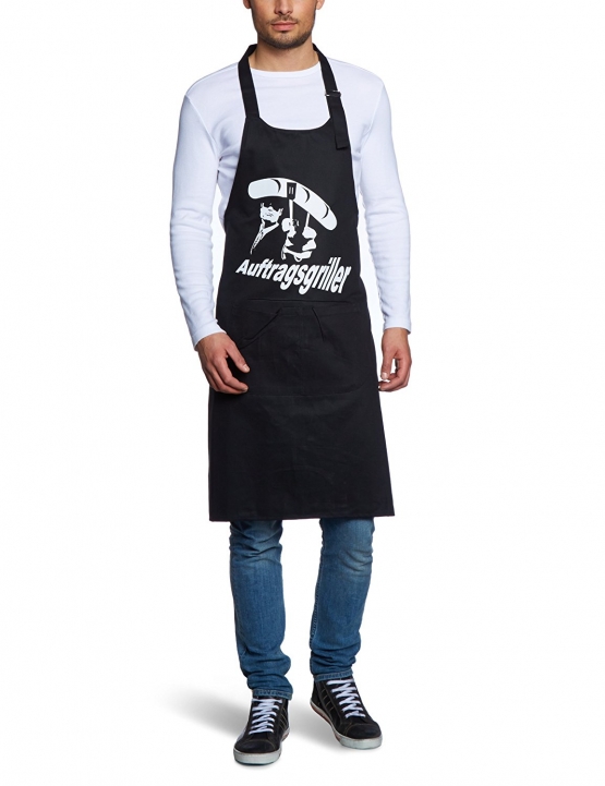 Auftragsgriller - Grillschürze - grillen Grill Schürze schwarz