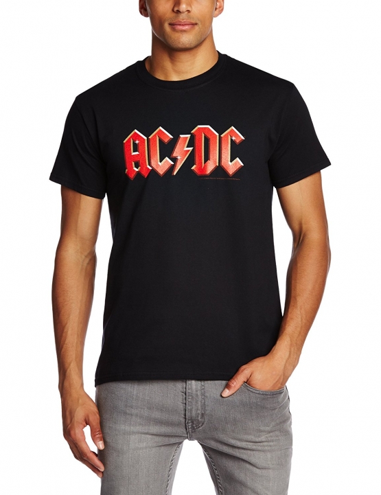 AC/DC - RED LOGO - T-Shirt, Schwarz - S M L XL XL