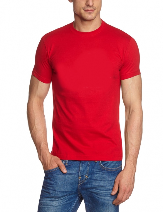 Männer T-shirt rot  S M L XL XXL rotes uni Männer T-Shirt + alle