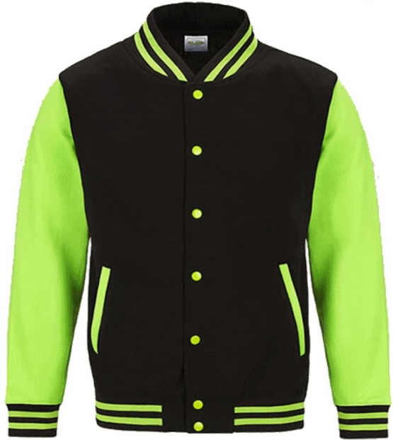 COLLEGE JACKE weißer Ärmel in black, red, blue, grey, navy, lila