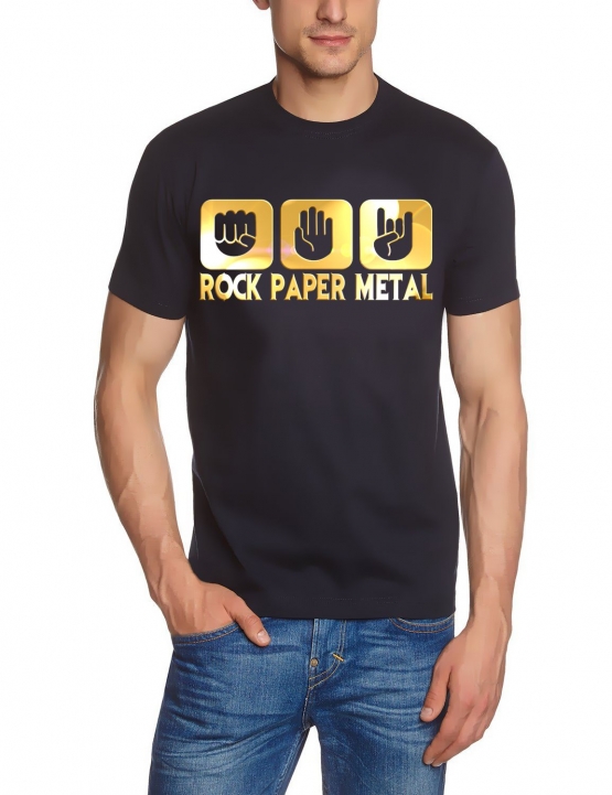 ROCK PAPER METAL T-Shirt S M L XL 2XL 3XL 4XL 5XL