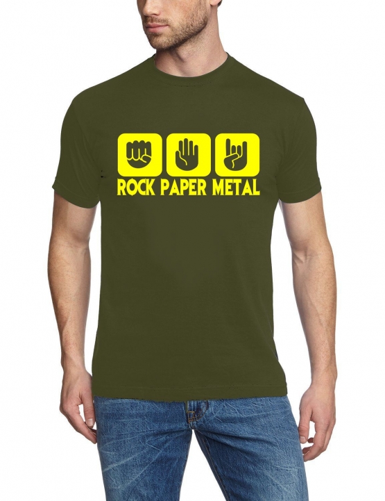 ROCK PAPER METAL T-Shirt S M L XL 2XL 3XL 4XL 5XL