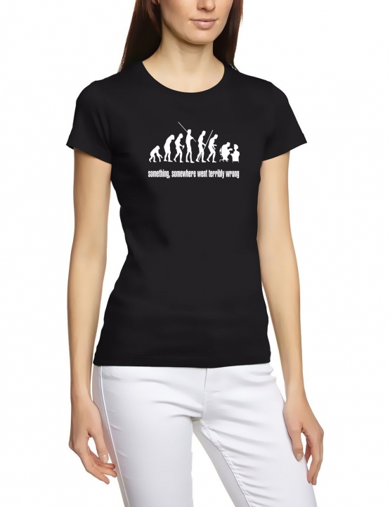 something, somewhere went..... Damen t-shirt black S M L XL