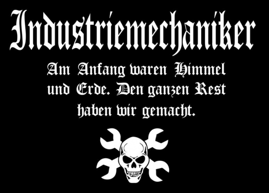 INDUSTRIEMECHANIKER Sweatshirt mit Kapuze HOODIE S M L XL 2XL 3X