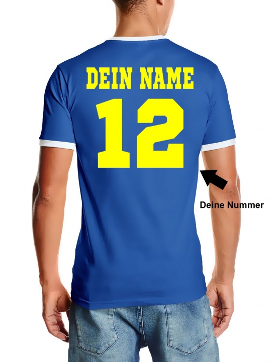 EM 2016 Schweden T-SHIRT mit Deinem NAMEN + NUMMER ! Fußball Tri