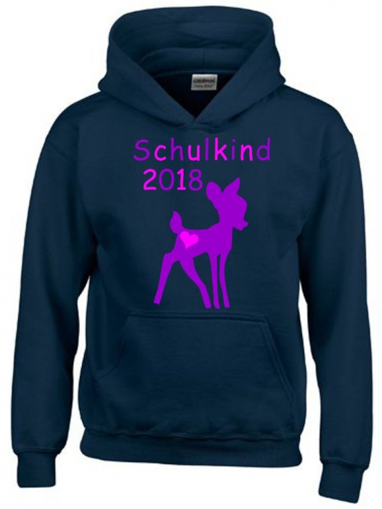 Schulkind 2018 ! Mädchen Geschwister Sweatshirt mit Kapuze HOODIE Kids Gr.128 - 164 cm
