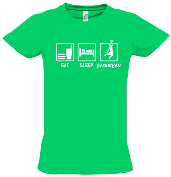 EAT SLEEP BASKETBALL Kinder T-Shirt Kids Gr.128 - 164 cm