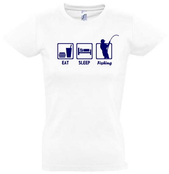 EAT SLEEP FISHING Kinder T-Shirt Kids Gr.128 - 164 cm