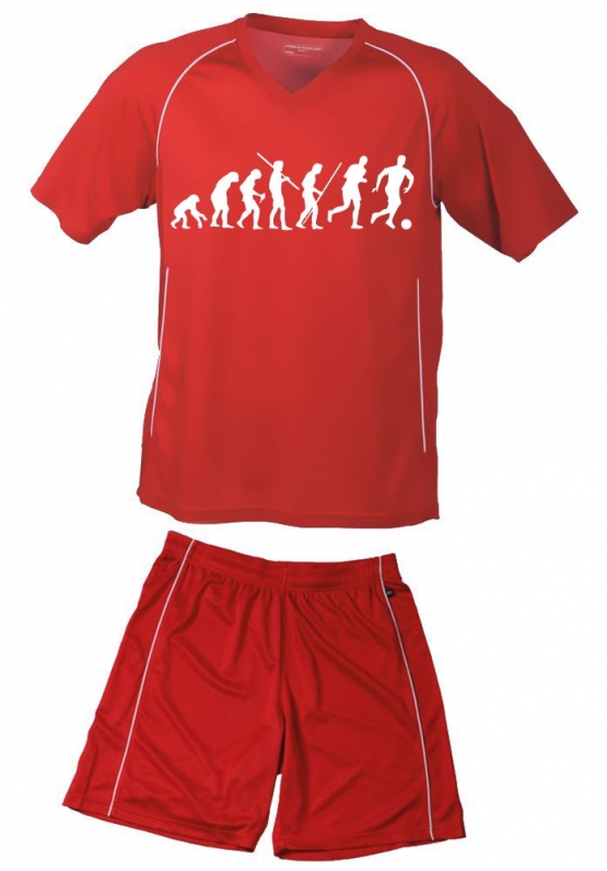 TRIKOT SET Fußball Evolution Kinder Fußball Trikot + Hose  Kids 98-104, 110-116, 122-128, 134-140, 146-152, 158-164 cm schwarz, rot, blau. Grün, orange, weiß, gelb