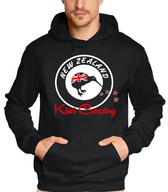 NEW ZEALAND NEU Kiwi Crossing Kapuzensweater NEUSEELAND Blau Schwarz Navy S M L XL XXL 3XL 4XL 5XL