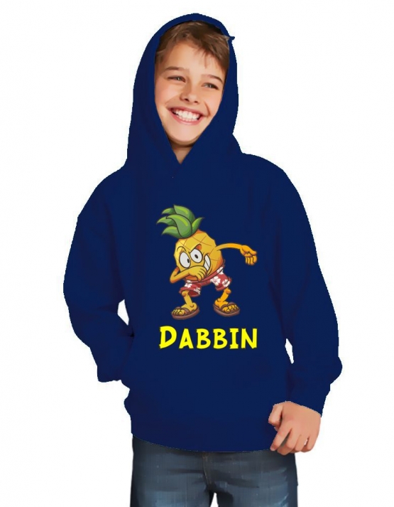 DABBIN ANANAS ! Kinder HOODIE Sweatshirt mit Kapuze Kids Gr.128 - 164 cm Dabbing