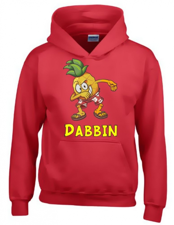 DABBIN ANANAS ! Kinder HOODIE Sweatshirt mit Kapuze Kids Gr.128 - 164 cm Dabbing