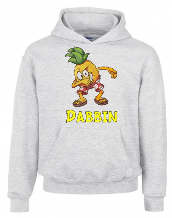 DABBIN ANANAS ! Kinder HOODIE Sweatshirt mit Kapuze Kids Gr.128 - 164 cm Dabbing