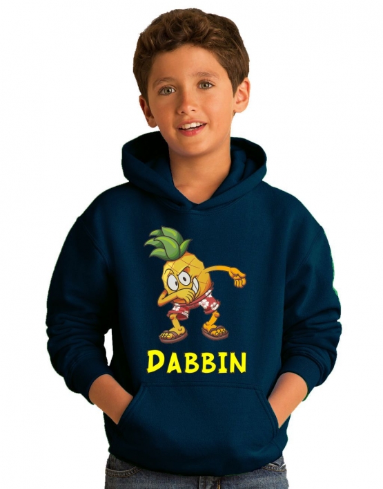 DABBIN ANANAS ! Kinder HOODIE Sweatshirt mit Kapuze Kids Gr.128 - 164 cm Dabbing