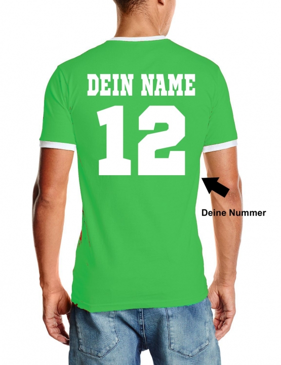 WM 2018 NORTHERN IRELAND T-SHIRT mit Deinem NAMEN + NUMMER ! Fußball Trikot Ringer NORD IRLAND GREEN S M L XL XXL