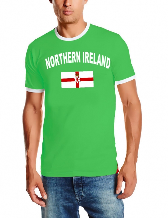 WM 2018 NORTHERN IRELAND T-SHIRT mit Deinem NAMEN + NUMMER ! Fußball Trikot Ringer NORD IRLAND GREEN S M L XL XXL