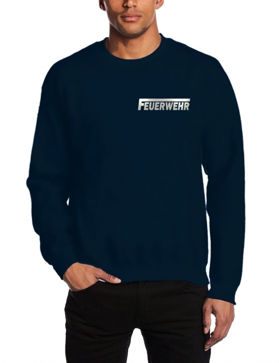 FEUERWEHR SWEATSHIRT reflektierender Druck vorne + hinten  S M L XL 2XL 3XL 4XL 5XL FF BF