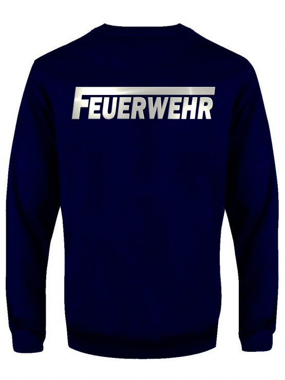 FEUERWEHR SWEATSHIRT reflektierender Druck vorne + hinten  S M L XL 2XL 3XL 4XL 5XL FF BF