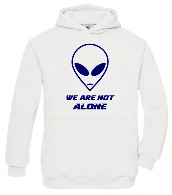 We are not alone ! Alien Kinder Sweatshirt mit Kapuze HOODIE Kids Gr.128 - 164 cm