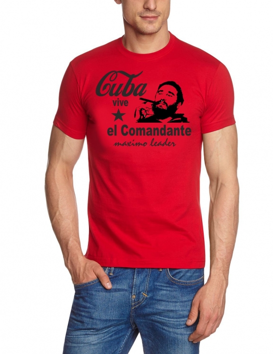FIDEL CASTRO CUBA t-shirt MAXIMO LEADER VIVE KUBA