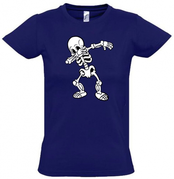 Dabbing Skelett schwarz oder dunkelblau Hoodie Sweatshirt mit Kapuze oder T-Shirt Gr. 116 128 140 152 164 cm