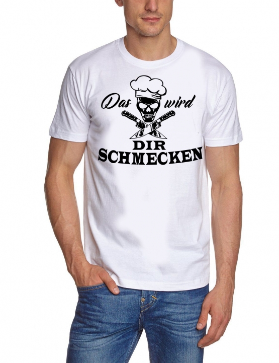 Koch Shirt. DAS WIRD DIR SCHMECKEN T-Shirt schwarz weiss navy S M L XL XXL 3XL 4XL 5XL