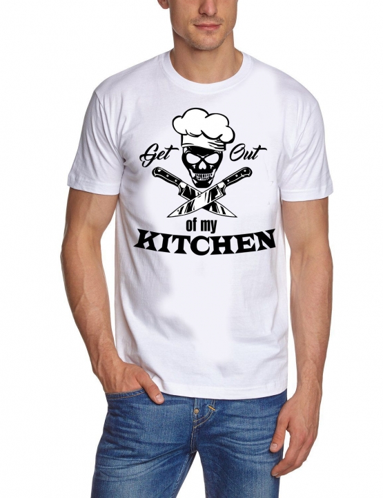 Koch Shirt. GET OUT OF MY KITCHEN T-Shirt schwarz weiss navy S M L XL XXL 3XL 4XL 5XL