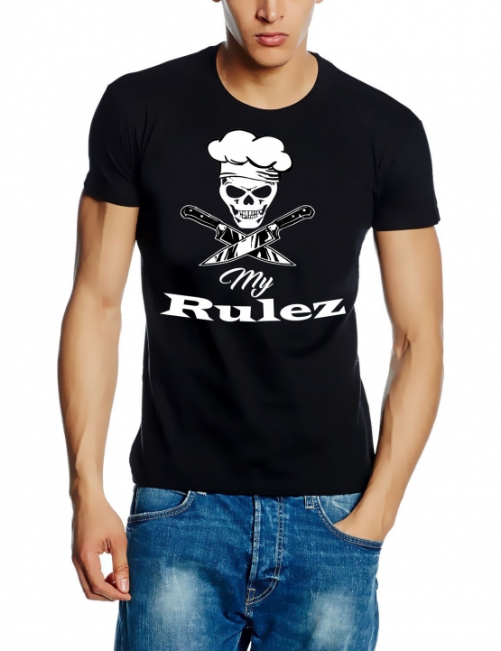 Koch Shirt. MY RULEZ T-Shirt schwarz weiss navy S M L XL XXL 3XL 4XL 5XL