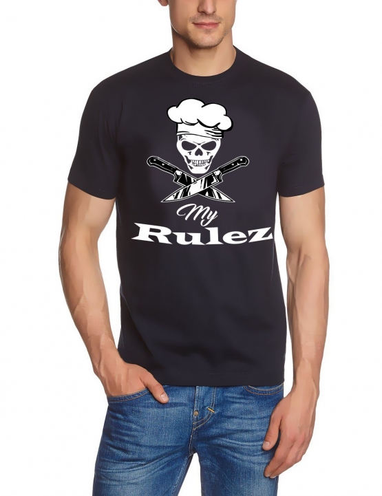 Koch Shirt. MY RULEZ T-Shirt schwarz weiss navy S M L XL XXL 3XL 4XL 5XL