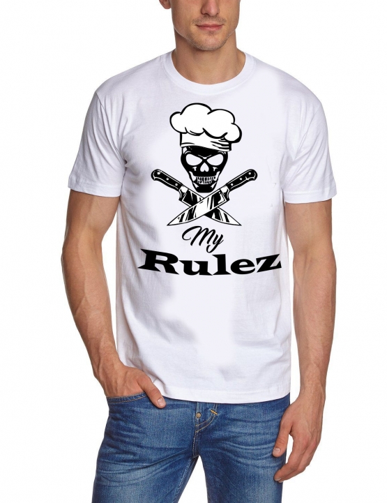 Koch Shirt. MY RULEZ T-Shirt schwarz weiss navy S M L XL XXL 3XL 4XL 5XL