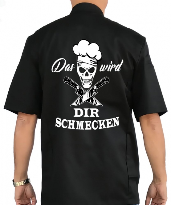 Das wird Dir Schmecken !  KOCHJACKE GUSTAV schwarz, weiss Gr. 44 46 48 50 52 54 56 58 60 62 64 66