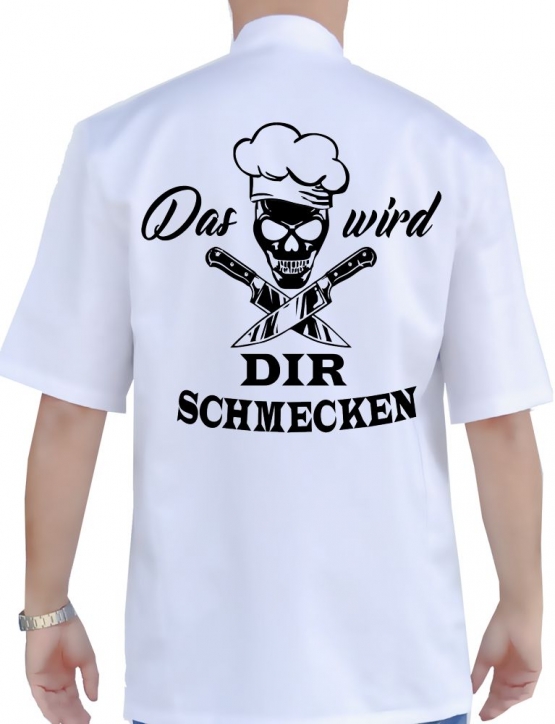 Das wird Dir Schmecken !  KOCHJACKE GUSTAV schwarz, weiss Gr. 44 46 48 50 52 54 56 58 60 62 64 66