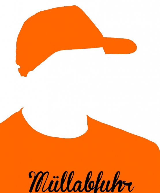 Müllabfuhr Kostüm Müllwagenfahrer Set T-Shirt, Cap Orange S M L XL XXL 3XL 4XL 5XL und Kinderkostüm 104 116 128 140 152 164cm